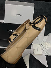 Chanel Ballet Flats Lambskin Beige & Black G47163 - 3