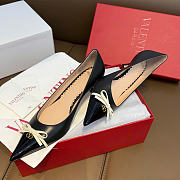 Valentino Bepointy Pump In Patent Leather And Kidskin Black/Ivory 45mm - 6