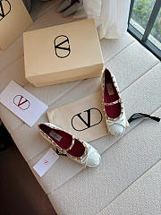 Valentino Mary Jane Rockstud Nappa Ballerina Butter 5mm - 1