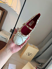 Valentino Mary Jane Rockstud Nappa Ballerina Butter 5mm - 6