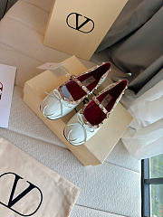 Valentino Mary Jane Rockstud Nappa Ballerina Butter 5mm - 3