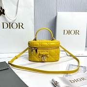 Dior Mini Vanity Lemon Cannage Lambskin - 17x10.5x8cm - 1