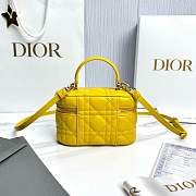 Dior Mini Vanity Lemon Cannage Lambskin - 17x10.5x8cm - 4