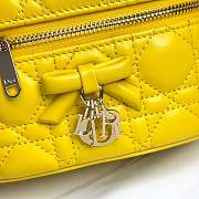 Dior Mini Vanity Lemon Cannage Lambskin - 17x10.5x8cm - 3