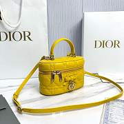 Dior Mini Vanity Lemon Cannage Lambskin - 17x10.5x8cm - 2