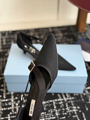 Prada Canvas Pumps Black 45mm 1I444O - 3