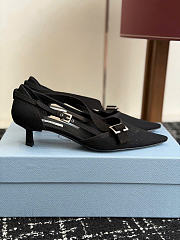 Prada Canvas Pumps Black 45mm 1I444O - 2