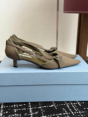 Prada Canvas Pumps Forest Green 45mm 1I444O - 1