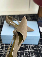 Prada Canvas Pumps Forest Green 45mm 1I444O - 6