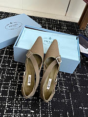 Prada Canvas Pumps Forest Green 45mm 1I444O - 3