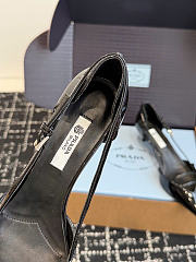 Prada Open-Side Patent Leather Pumps Black 45mm 1I442O - 6