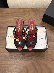 Chanel Mules Mesh, Cotton, Lambskin, Resin & Metal Black 90mm G47157 - 1