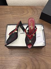 Chanel Mules Mesh, Cotton, Lambskin, Resin & Metal Black 90mm G47157 - 5