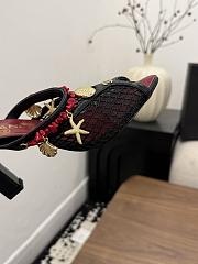 Chanel Mules Mesh, Cotton, Lambskin, Resin & Metal Black 90mm G47157 - 3