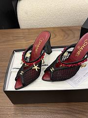 Chanel Mules Mesh, Cotton, Lambskin, Resin & Metal Black 90mm G47157 - 2