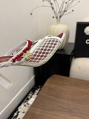 Chanel Mules Mesh, Cotton, Lambskin, Resin & Metal White 90mm G47157  - 5