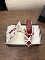 Chanel Mules Mesh, Cotton, Lambskin, Resin & Metal White 90mm G47157  - 2