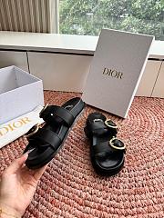 Dior Medaillon Buckle Slide Black Calfskin - 6