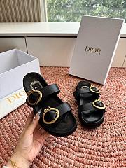 Dior Medaillon Buckle Slide Black Calfskin - 5