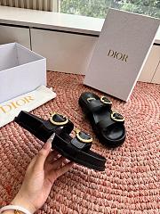 Dior Medaillon Buckle Slide Black Calfskin - 2