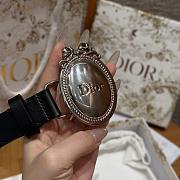 Dior Medaillon Belt Black Smooth Calfskin 25mm 27010 - 3