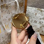 Dior Medaillon Belt Black Smooth Calfskin 25mm 27011 - 5