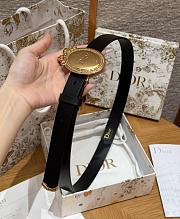 Dior Medaillon Belt Black Smooth Calfskin 25mm 27011 - 3