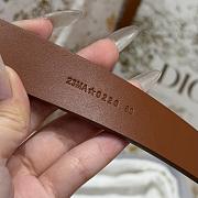 Dior Medaillon Belt Brown Smooth Calfskin 25mm - 6