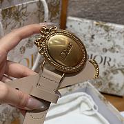 Dior Medaillon Belt Craie Smooth Calfskin 25mm - 4