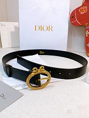 Dior Medaillon Belt Black Smooth Calfskin 30mm - 6