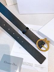 Dior Medaillon Belt Black Smooth Calfskin 30mm - 3