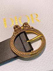 Dior Medaillon Belt Black Smooth Calfskin 30mm - 2