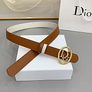 Reversible Dior Oblique Belt Marron Bobby and Latte Smooth Calfskin 25mm - 3