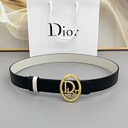 Reversible Dior Oblique Belt Black and Craie Smooth Calfskin 25mm - 5