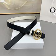 Reversible Dior Oblique Belt Black and Craie Smooth Calfskin 25mm - 3