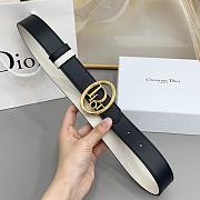 Reversible Dior Oblique Belt Black and Craie Smooth Calfskin 25mm - 2