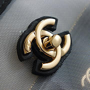 Chanel Small Tote Mesh, Calfskin & Gold-Tone Metal Transparent & Black AS6015 - 28x20x7cm - 5