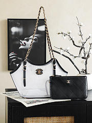 Chanel Small Tote Mesh, Calfskin & Gold-Tone Metal Transparent & Black AS6015 - 28x20x7cm - 1