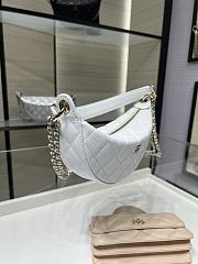 Chanel Clutch with Chain Shiny Grained Calfskin White AP5094 - 22x15x6cm - 2