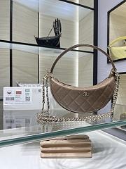 Chanel Clutch with Chain Shiny Grained Calfskin Brown AP5094 - 22x15x6cm - 6