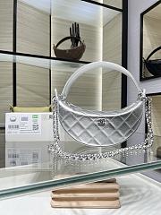 Chanel Clutch with Chain Shiny Grained Calfskin Silver AP5094 - 22x15x6cm - 5