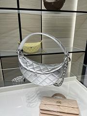 Chanel Clutch with Chain Shiny Grained Calfskin Silver AP5094 - 22x15x6cm - 4