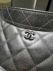 Chanel Clutch with Chain Shiny Grained Calfskin Silver AP5094 - 22x15x6cm - 2