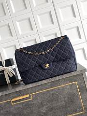 Chanel Maxi Flapbag Denim & Gold Metal Dark Blue & Orange AS5640 - 38.5x26x11cm - 1