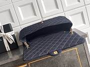 Chanel Maxi Flapbag Denim & Gold Metal Dark Blue & Orange AS5640 - 38.5x26x11cm - 4