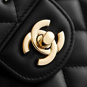 Chanel Classic 11.12 Handbag Lambskin, Enamel, Strass, Silver-Tone & Gold-Tone Metal Black A01112 - 15.5x25.5x6.5cm - 6