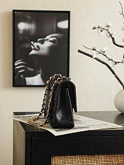 Chanel Classic 11.12 Handbag Lambskin, Enamel, Strass, Silver-Tone & Gold-Tone Metal Black A01112 - 15.5x25.5x6.5cm - 3