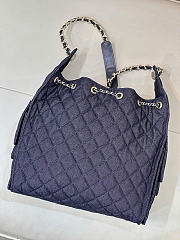 Chanel 25 Medium Handbag Denim & Gold Metal Dark Blue AS5311 - 40x30x15cm - 2