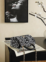 Chanel Mini Flap Bag with Top Handle Pearls, Sequins, Lambskin & Gold-Tone Metal AS2215 - 19x13x9cm - 5