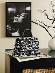 Chanel Mini Flap Bag with Top Handle Pearls, Sequins, Lambskin & Gold-Tone Metal AS2215 - 19x13x9cm - 4